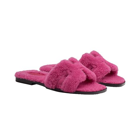 hermes oran sandals fluffy